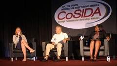 Megan Hardin (Southwestern), Greg Goings (Bowie State) and LaTonia Thirston (Prairie View A&M) discuss unique working situations.